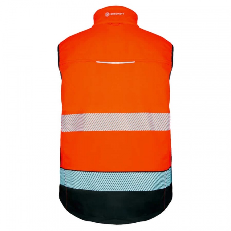 Beeswift BSDBWTTORBL Deltic Hi-Vis RIS-3279-TOM Bodywarmer Two-Tone Orange Black